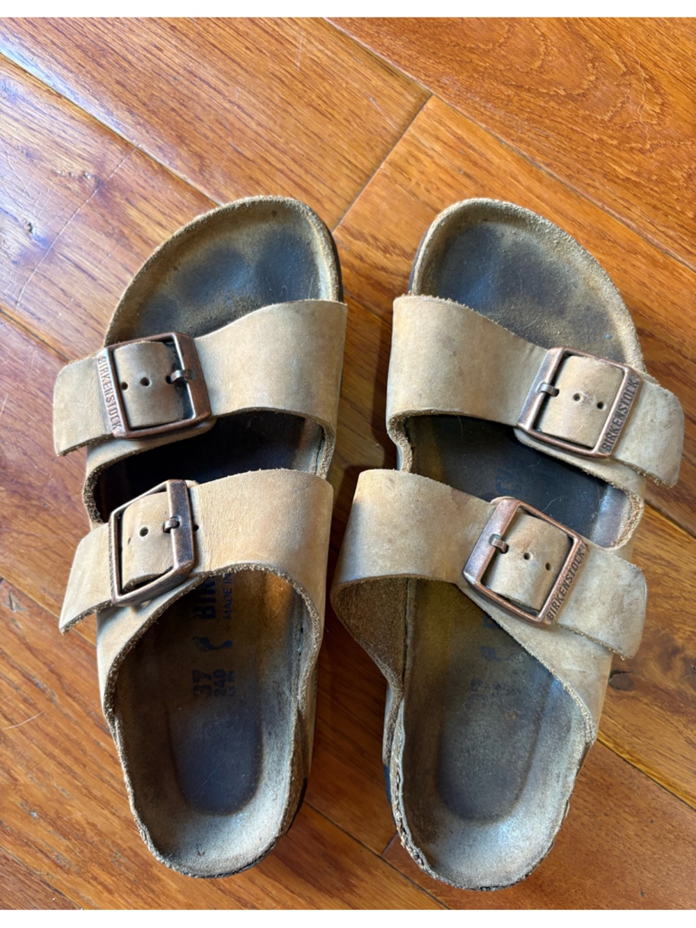 Birkenstocks Arizona Tobacco Brown Leather